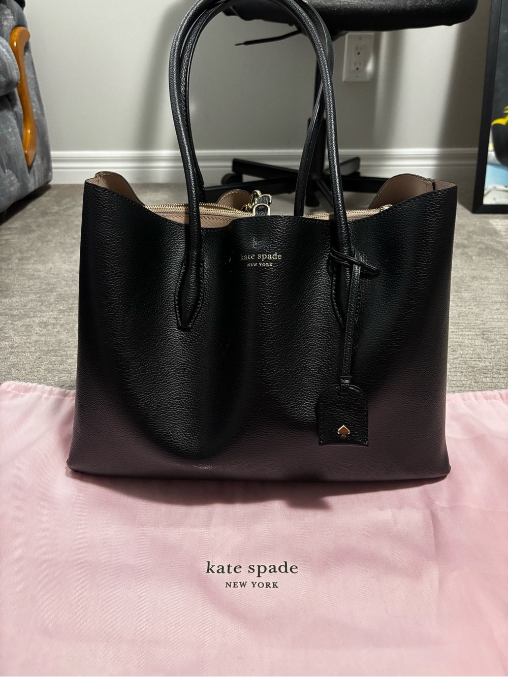 Kate spade large black tote